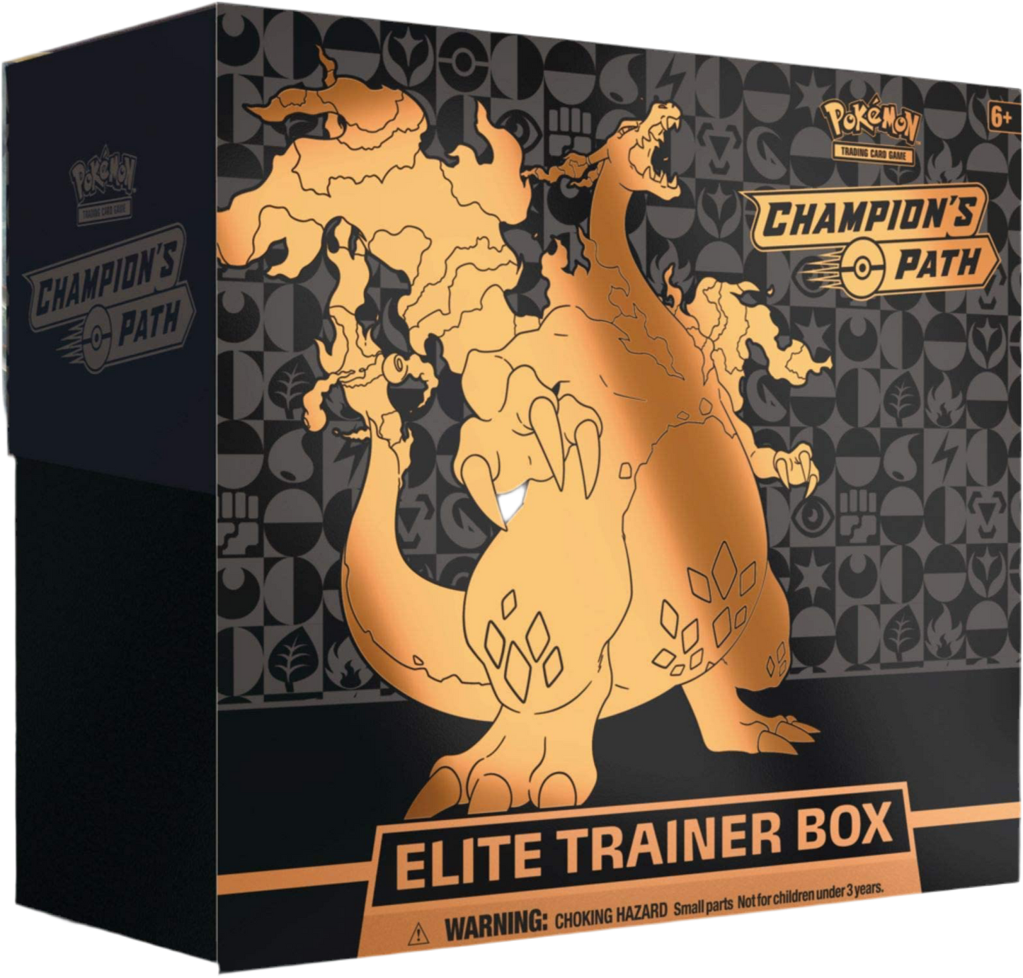 Pokémon Champion’s Path Elite Trainer Box mit 10 Boostern und Glurak V Promokarte