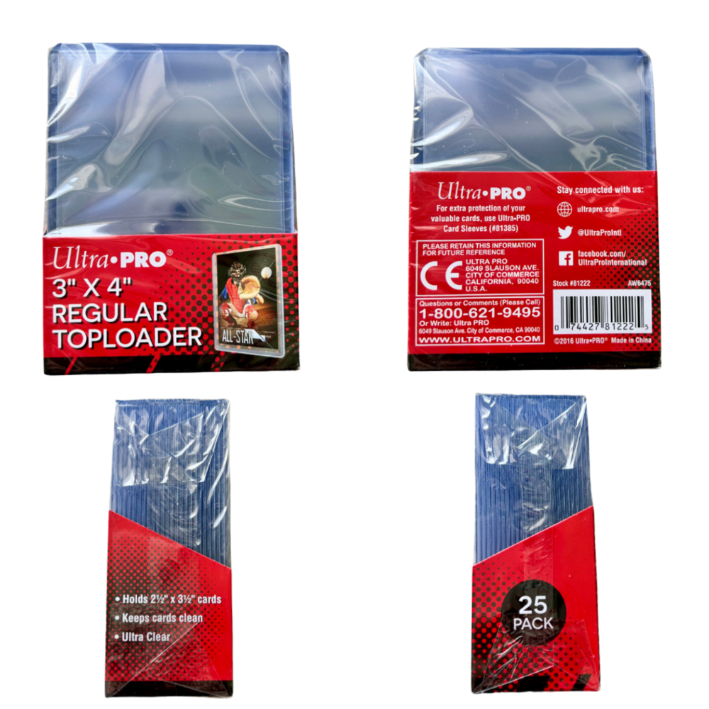Ultra Pro Premium Toploader Kartenhüllen 25 Stück Ultra Clear Regular 3x4