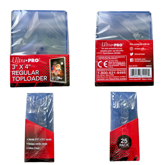 Ultra Pro Premium Toploader Kartenhüllen 25 Stück Ultra Clear Regular 3x4