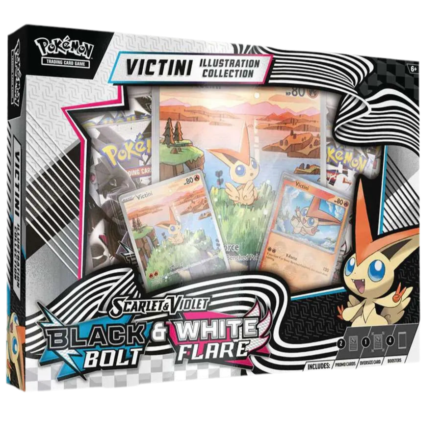 Pokémon Black Bolt White Flare Victini Illustration Collection Karmesin & Purpur OVP