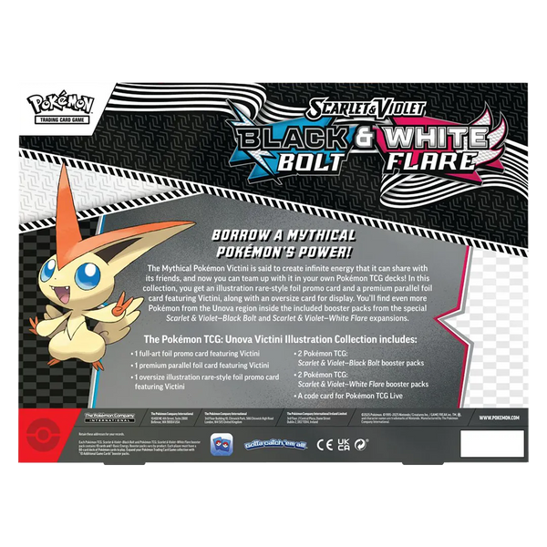Pokémon Black Bolt White Flare Victini Illustration Collection Karmesin & Purpur OVP