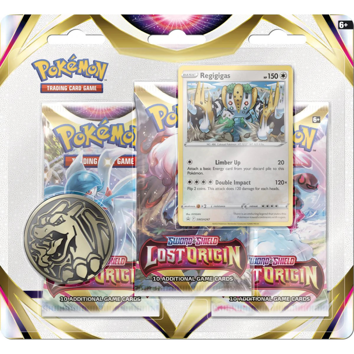 Pokémon Sword & Shield - Lost Origin 3-Pack Blister Regigigas (ENG)