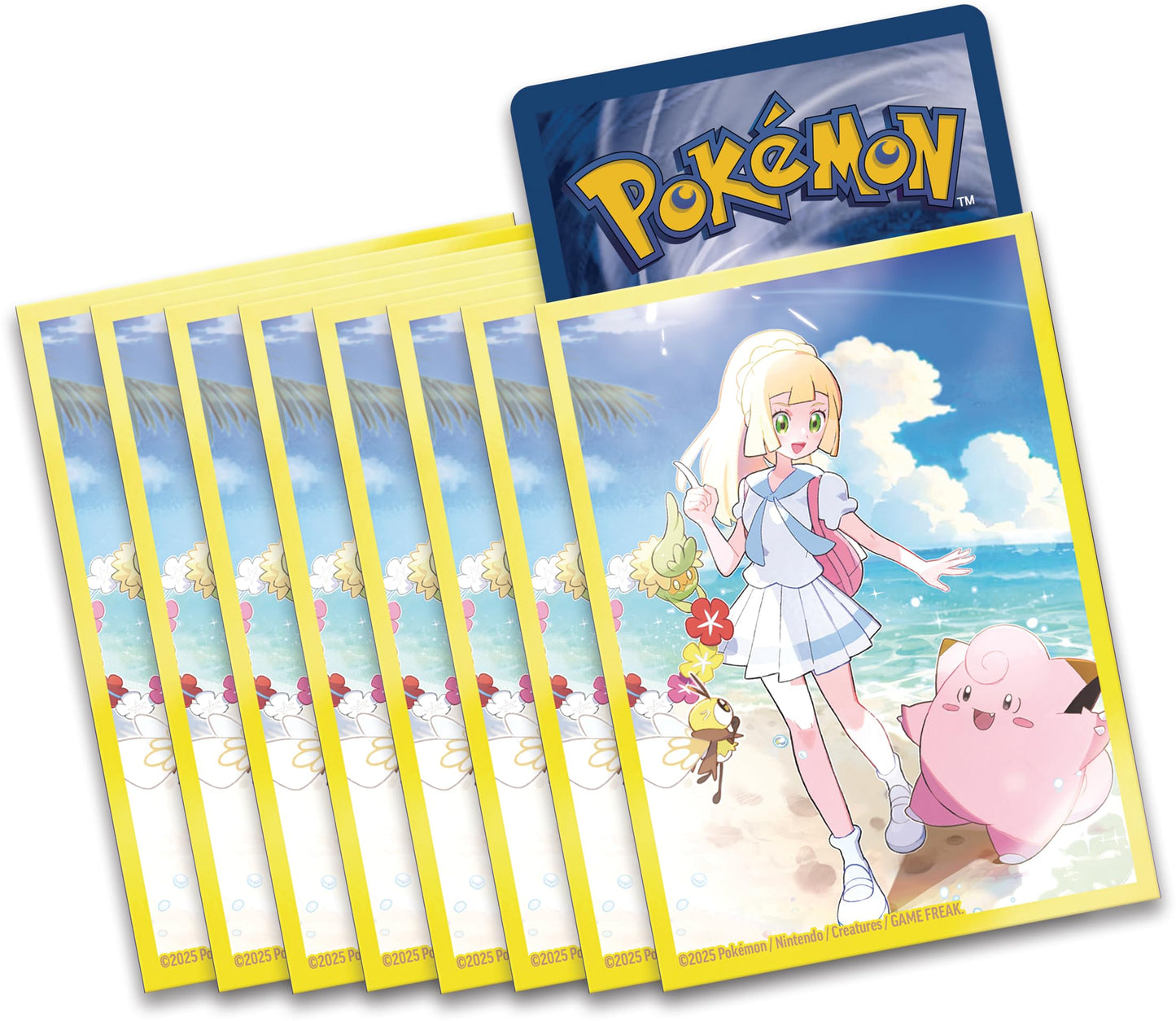 Inhalt der Pokémon Lilly Tournament Collection – Promokarte, Boosterpacks, Kartenhüllen und Spielmünze