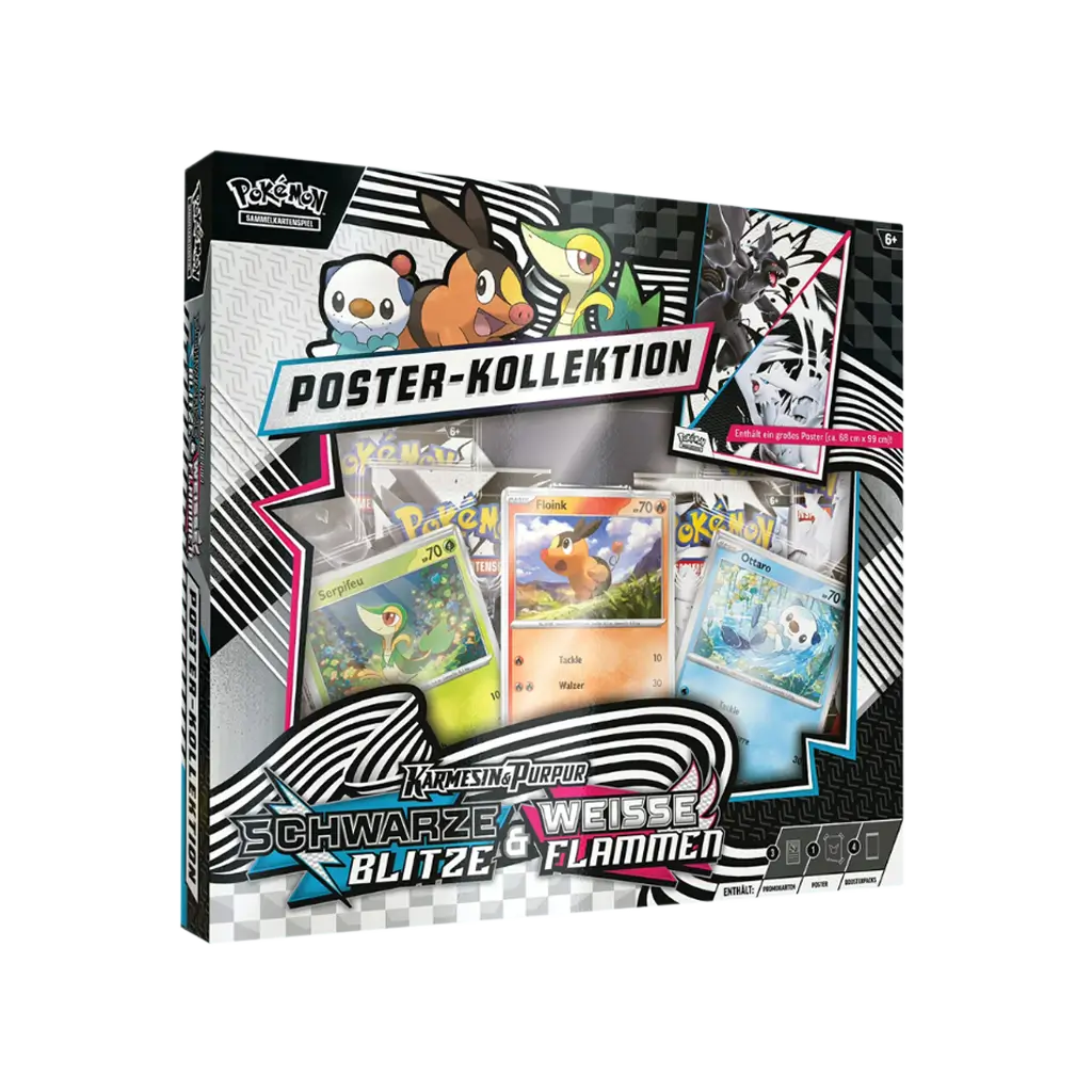 Pokémon Schwarze Blitze Weiße Flammen Poster Kollektion Karmesin & Purpur OVP
