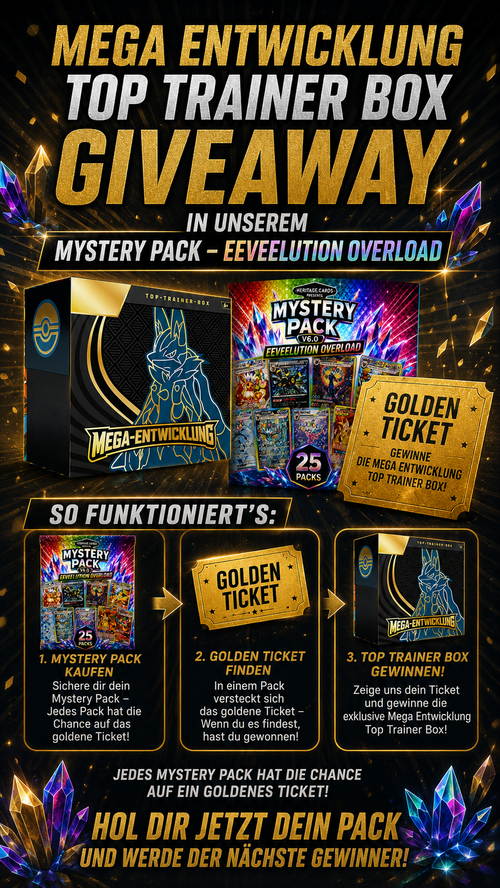 1 Pack left! 🔥 Heritage.Cards Mystery Pack V6.0 – „Eeveelution Overload“ - Raw Card Edition