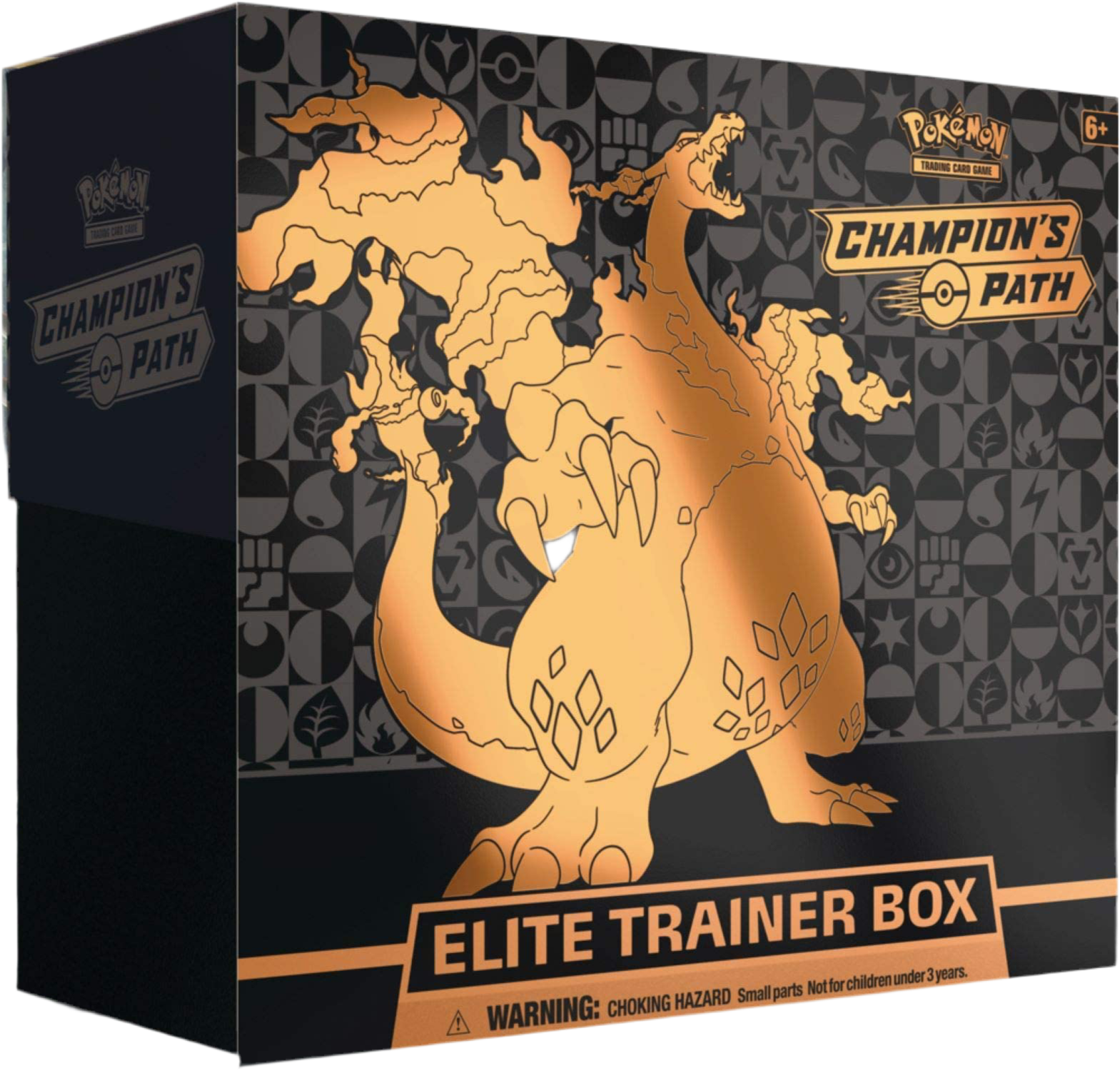 Pokémon Champion’s Path Elite Trainer Box mit 10 Boostern und Glurak V Promokarte