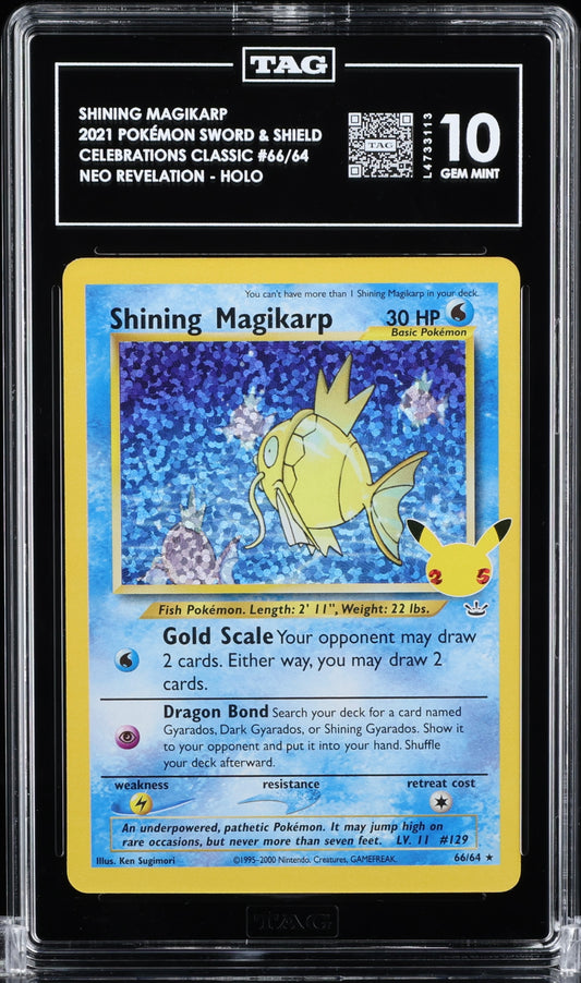Pokémon Shining Magikarp TAG 10 - Celebrations 66/64 - Near Mint (EN)