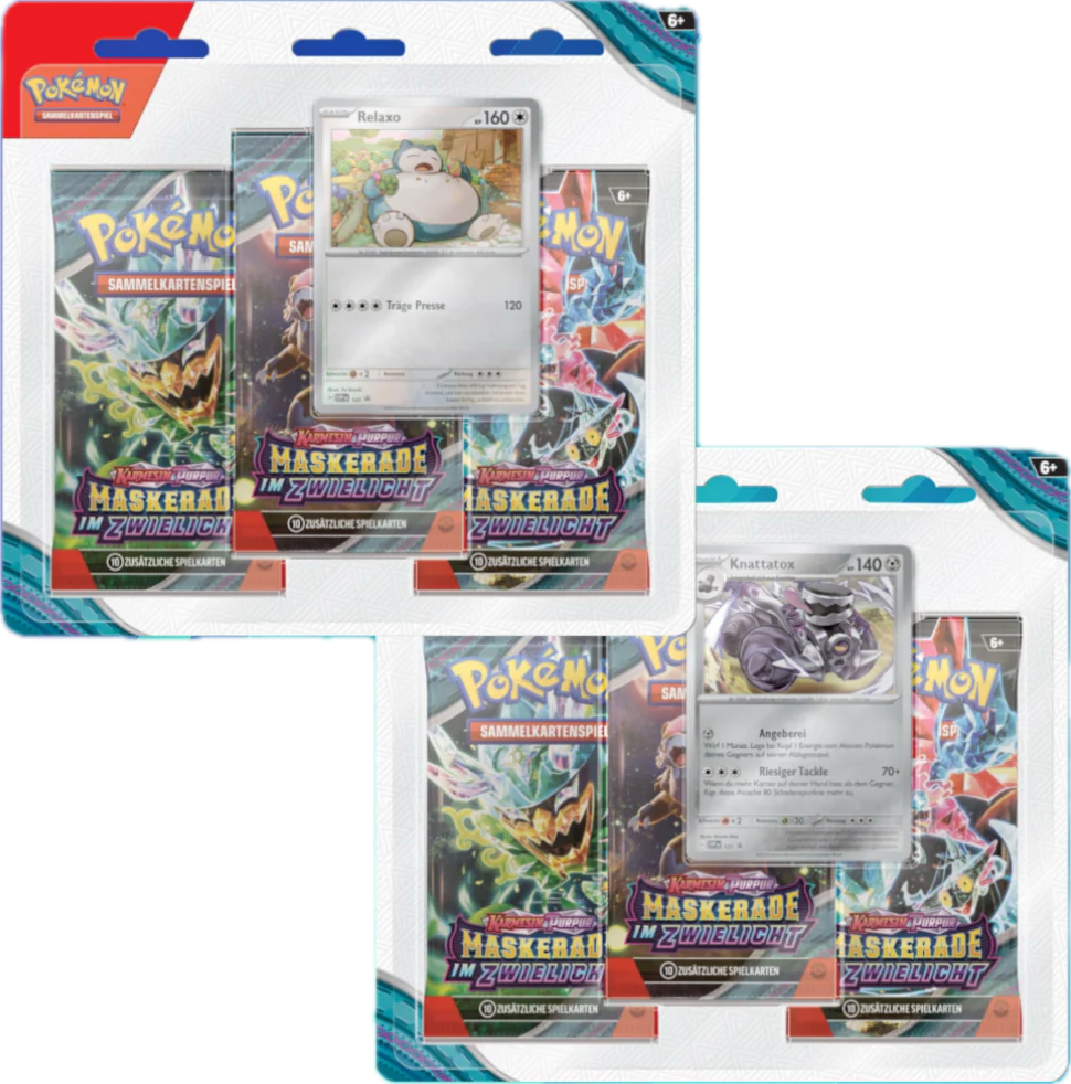 Pokémon Blister Pack Maskerade im Zwielicht – 3 Booster deutsch – TCG Sammelkarten