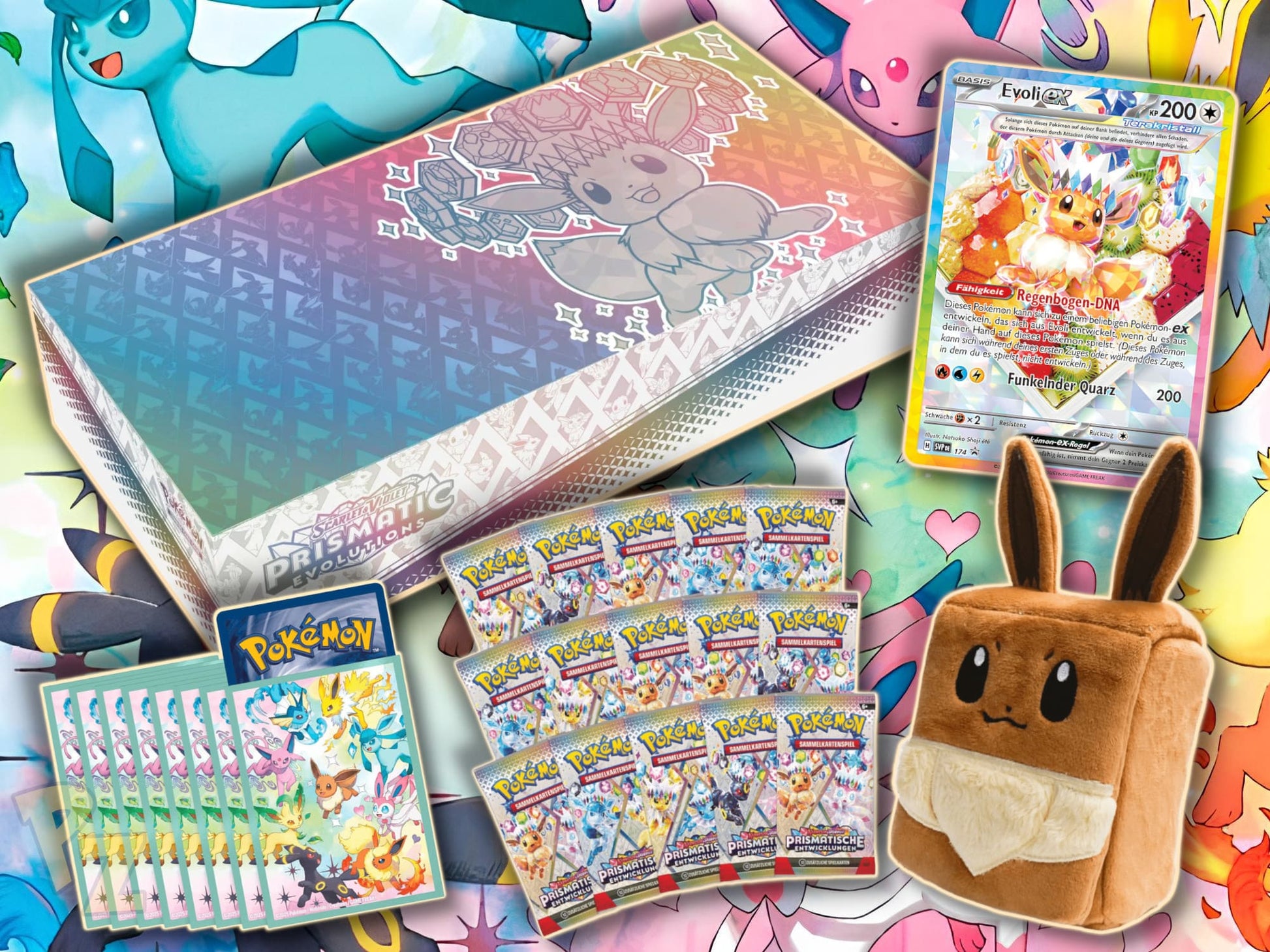 Jetzt die limitierte Prismatische Entwicklungen – Super Premium Kollektion sichern! 15 Booster, Promokarten & Zubehör – perfekt für Sammler & Spieler.