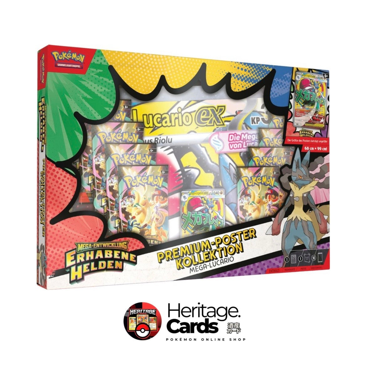 Pokémon Erhabene Helden Premium-Poster-Kollektion Mega Lucario (DE)