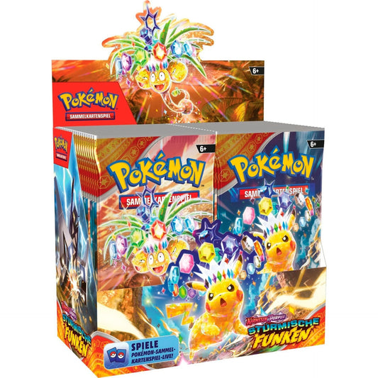 Pokémon Karten Display Stürmische Funken – 36 Booster für Sammler und Spieler – Original TCG deutsch
