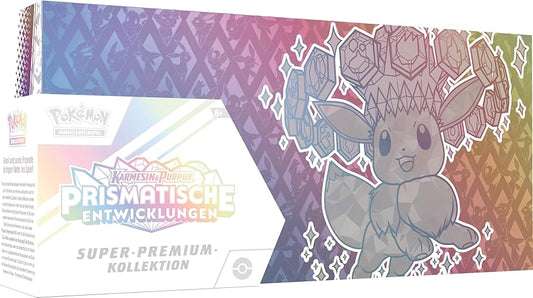 Jetzt die limitierte Prismatische Entwicklungen – Super Premium Kollektion sichern! 15 Booster, Promokarten & Zubehör – perfekt für Sammler & Spieler.