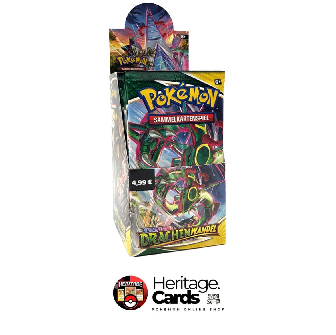 Pokémon Schwert & Schild Drachenwandel 18er Booster Display (DE)