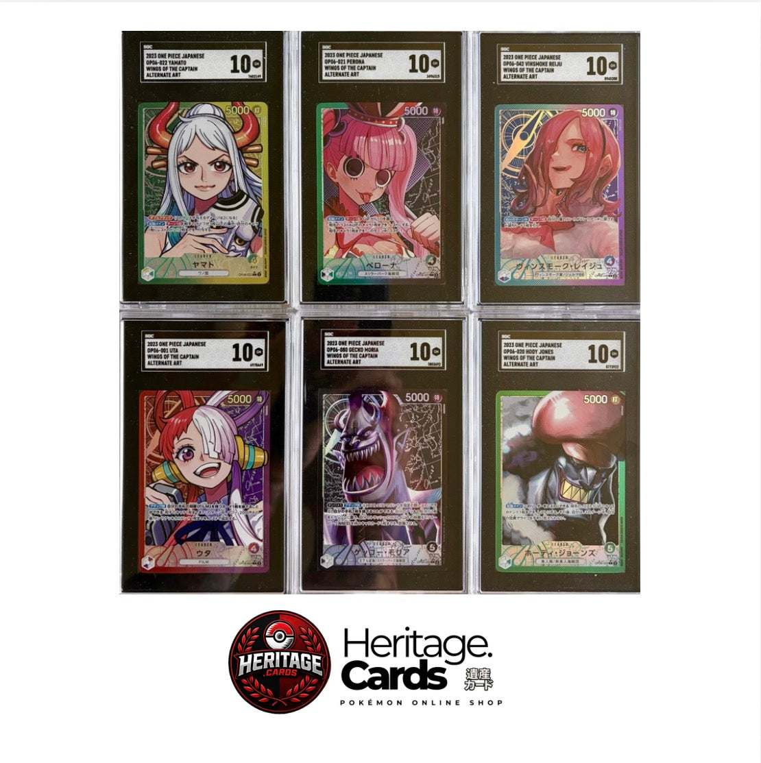 One Piece OP06 Japanisch – 6er Alternate Art SGC 10 Set | Wings of the Captain