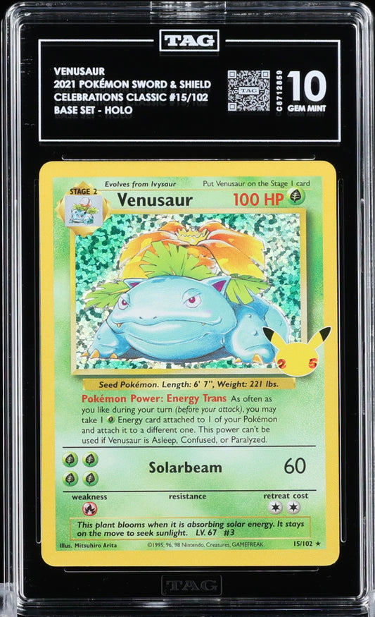 Pokémon Venusaur TAG 10 - Celebrations 15/102 - Near Mint (EN)