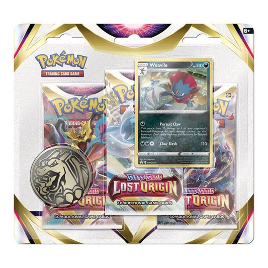 Pokémon Sword & Shield - Lost Origin 3-Pack Blister Weavile (ENG)