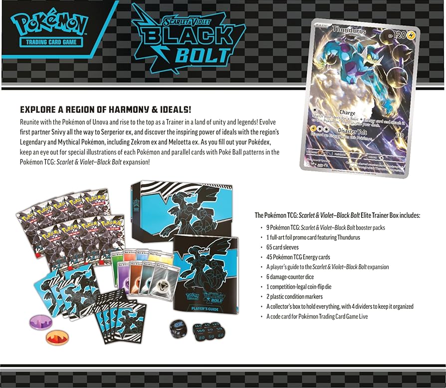 Pokémon Scarlet Violet Black Bolt Elite Trainer Box ETB Sealed (ENG)