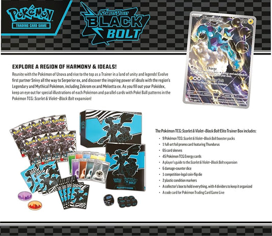 Pokémon Scarlet Violet Black Bolt Elite Trainer Box ETB Sealed (ENG)