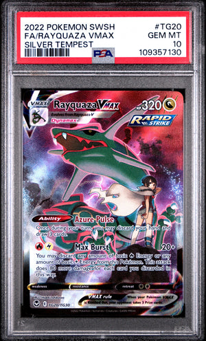 Pokémon Rayquaza VMAX PSA 10 - Silver Tempest TG20/TG30  - Near Mint (EN)