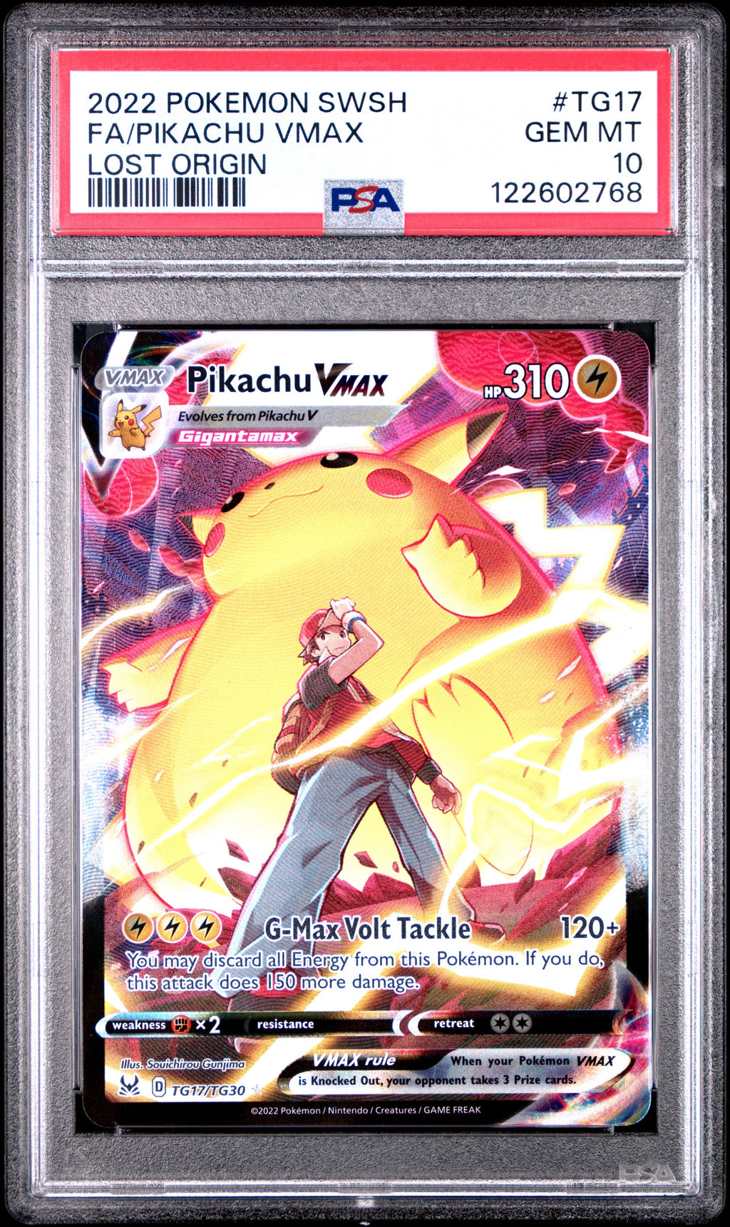 Pokémon Pikachu VMAX PSA 10 - Lost Origin TG17/TG30  - Near Mint (EN)