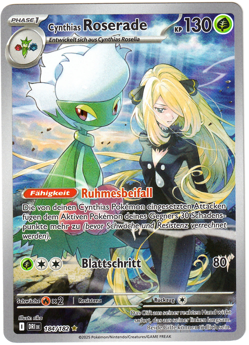 Pokémon Cynthias Roserade - Ewige Rivalen 184/182 - Near Mint (DE)