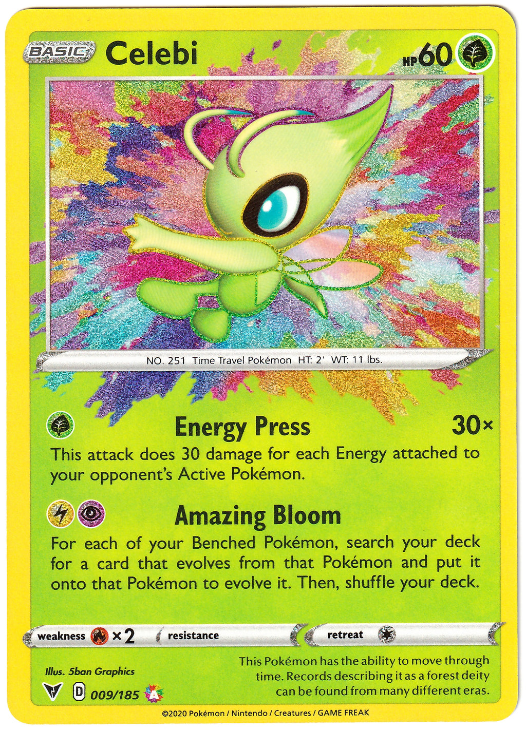 Pokémon Celebi Amazing Rare - Vivid Voltage 009/185 - Near Mint (EN)