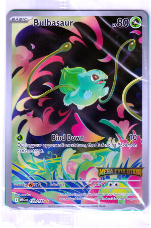 Pokémon Bulbasaur Enhanced Stamp Promo Sealed - Mega Evolution 133/132 - Near Mint (EN)